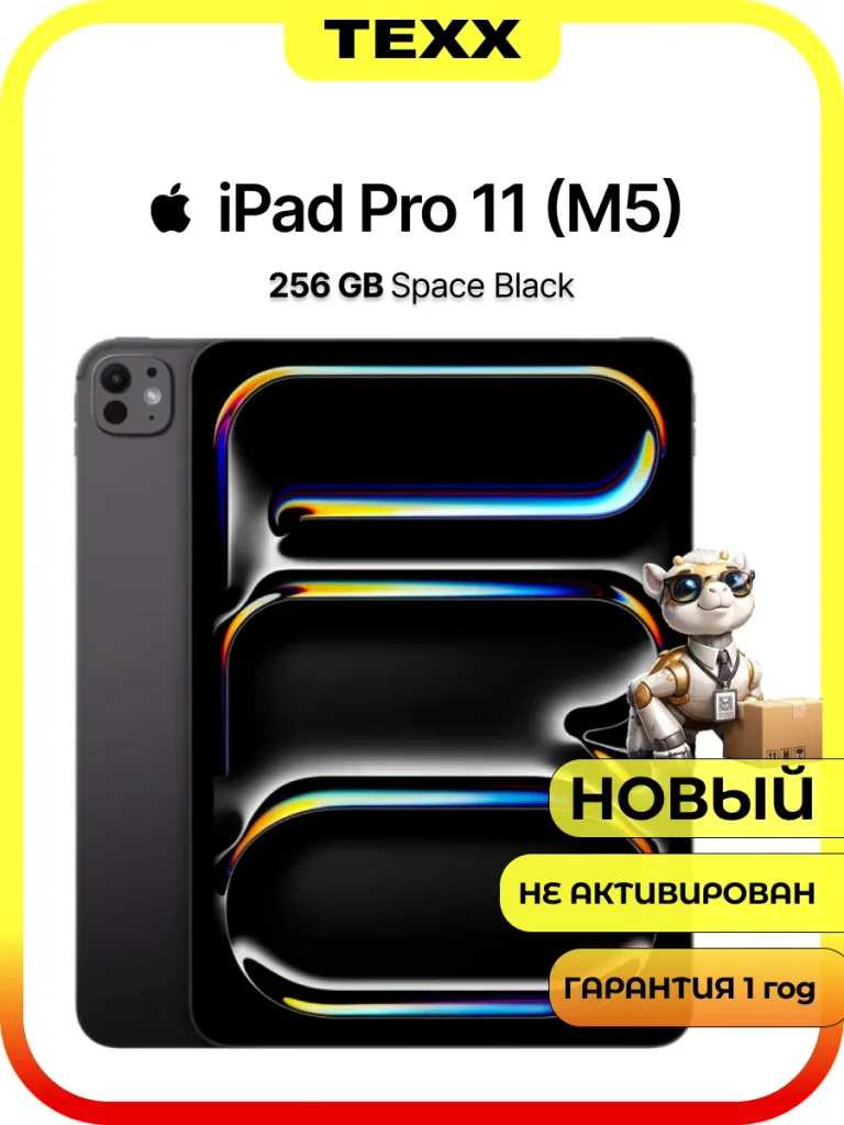 Apple iPad Pro 11 2025 256 ГБ Wi-Fi 6E OLED 120 Гц Face ID Space Black планшет на процессоре Apple M5 с 16 ГБ ОЗУ — фото 1 из 9