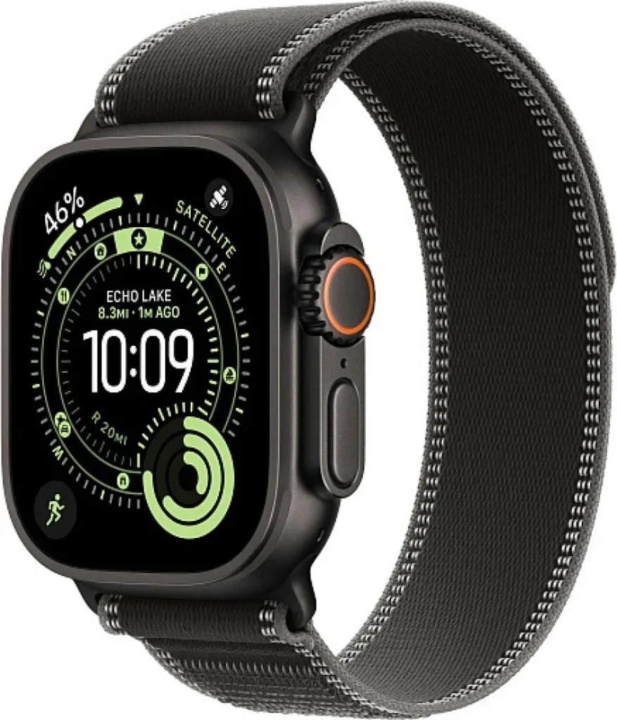 AW Ultra 3 49 mm Black Titanium Case with M/L Black/Charcoal Trail Loop MF1H4 — фото 1 из 10