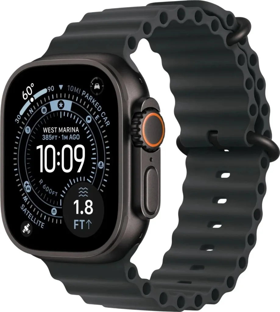 Apple Watch Ultra 3 49 мм GPS + Cellular, титан Natural Titanium, ремешок Anchor Blue Ocean, 64 ГБ, 5G, Watch OS — фото 1 из 3