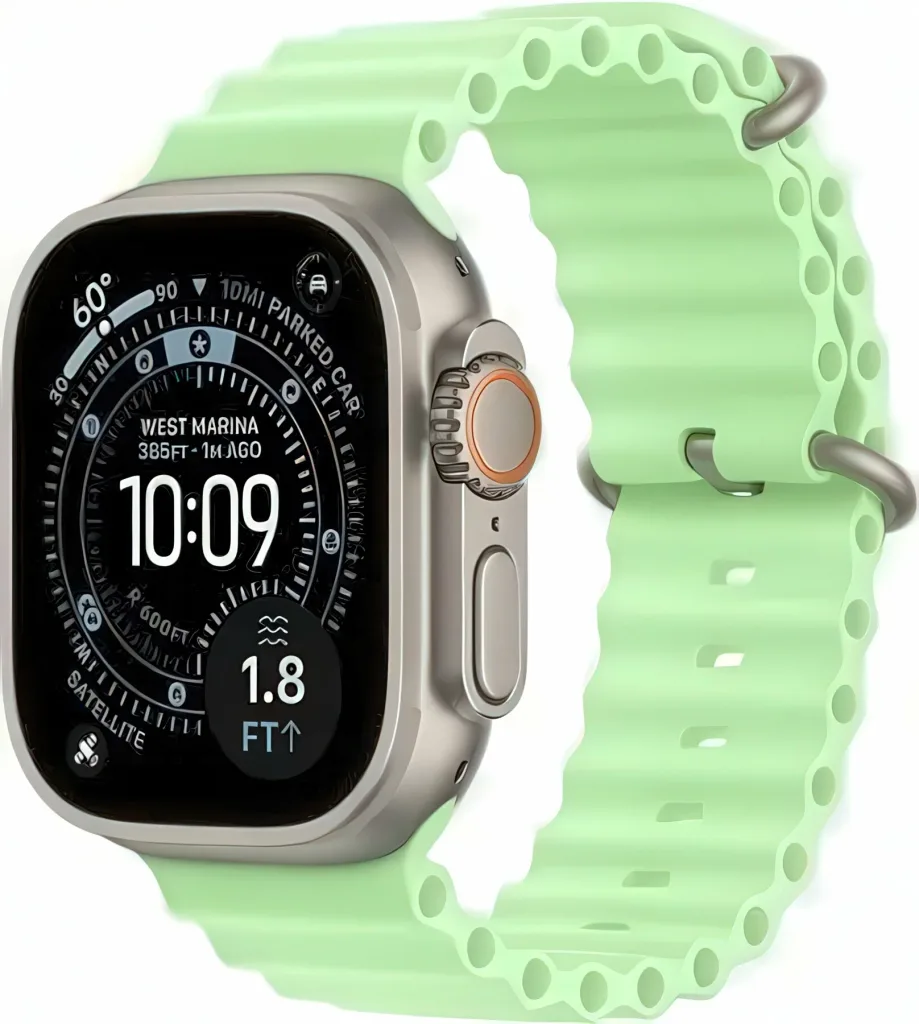 Watch Ultra 3 (2025) 49mm Natural case Neon Green Ocean Band — фото 1 из 2