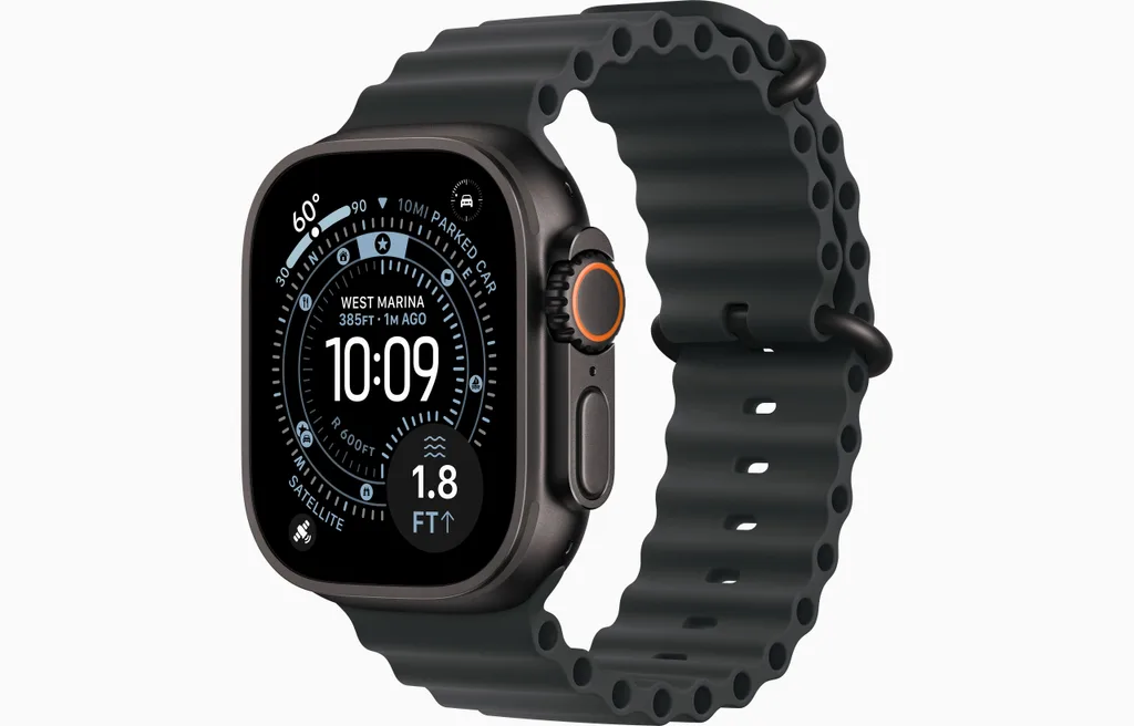 Apple Watch Ultra 3 49 mm Black Titanium Case with Black Ocean Band MF0J4 — фото 1 из 4