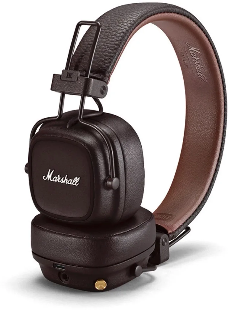 Беспроводные наушники Marshall Major IV коричневые, Bluetooth 5.0, время работы 80 ч, складные, IPX4 — фото 1 из 5