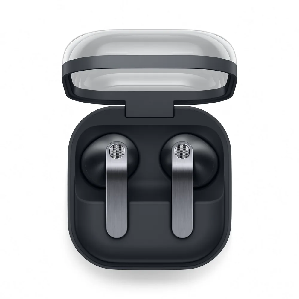 Наушники беспроводные Samsung Galaxy Buds 4, черные black, влагозащита, ANC — фото 1 из 12