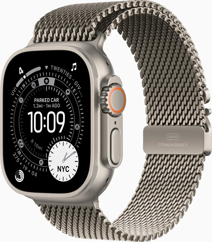 Apple Watch Ultra 3 Natural / Natural Titanium Milanese Loop (L) — фото 1 из 5