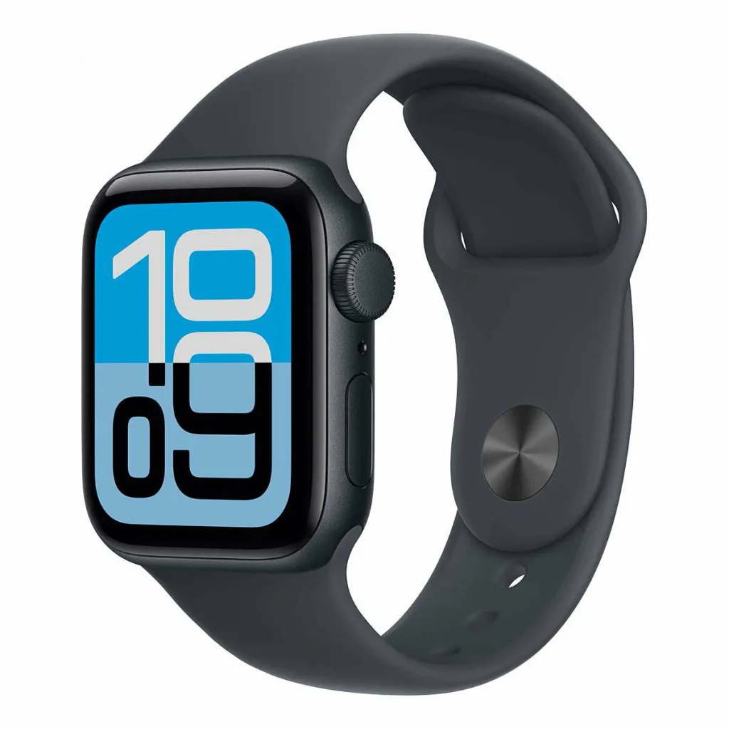 Apple Watch SE 3 44 мм Midnight с ремешком S/M, 64 ГБ, для детей, влагозащита — фото 1 из 8