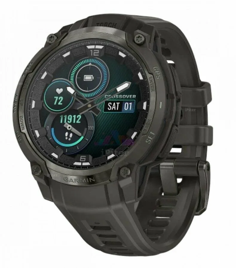 Garmin Instinct Crossover AMOLED Charcoal with Charcoal Silicone Band — фото 1 из 3