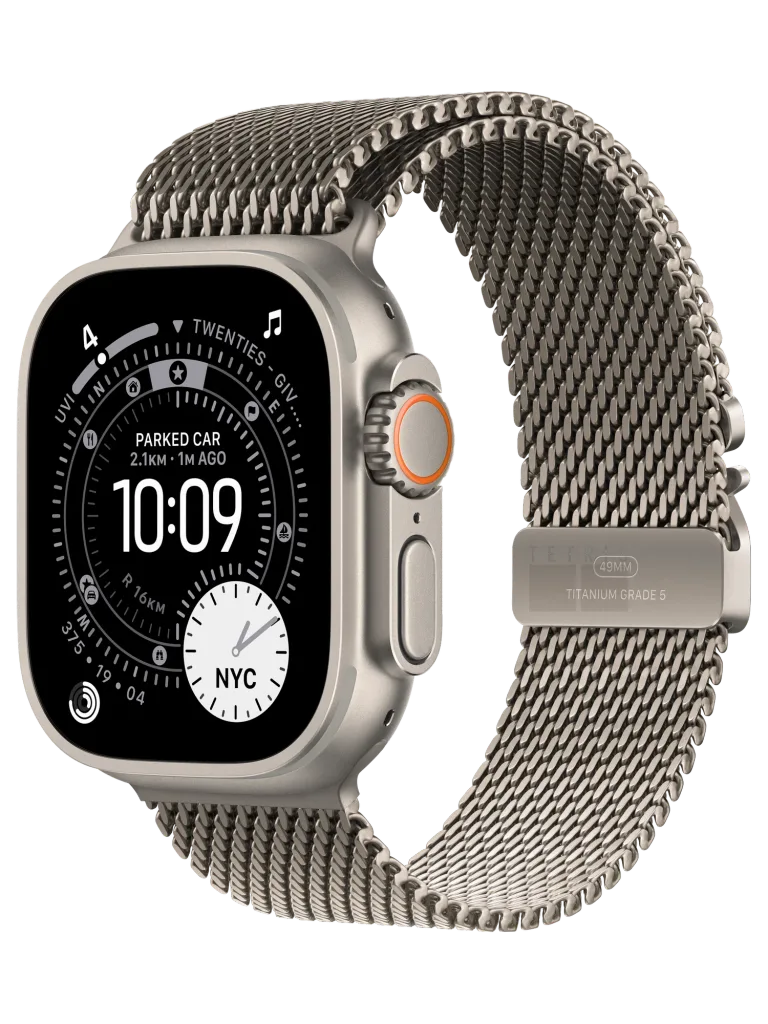 AW Ultra 3 Natural / Natural Titanium Milanese Loop (S) — фото 1 из 3