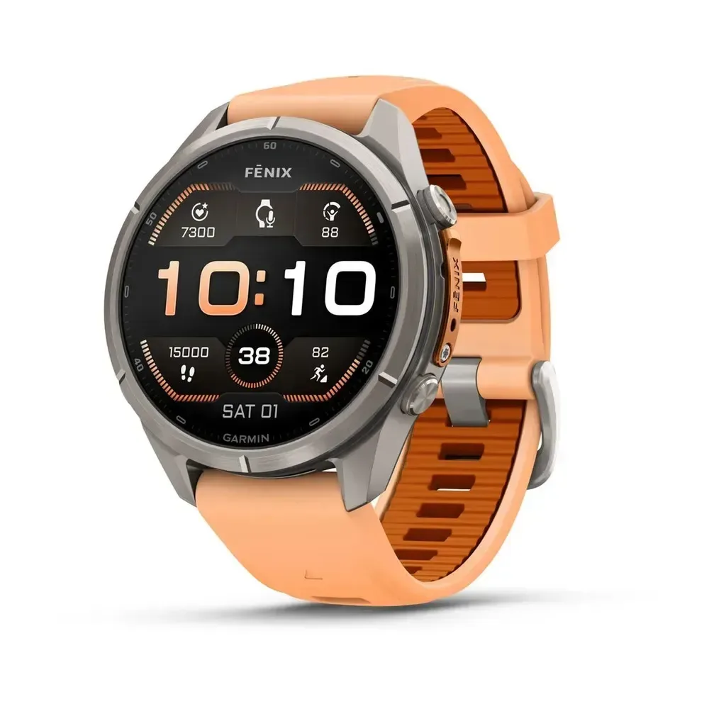 Garmin Fenix 9 Pro 43mm Pink/Autumn Orange LTE 010-04335-01 — фото 1 из 11