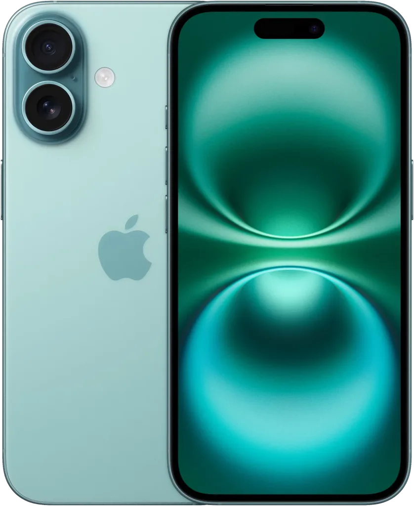Смартфон Apple iPhone 16 Teal, 128ГБ, nano SIM+eSIM, зелёный — фото 1 из 5