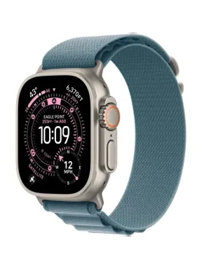 AW Ultra 3 49 mm Natural Titanium Case with S Light Blue Alpine Loop MEWK4 — фото 1