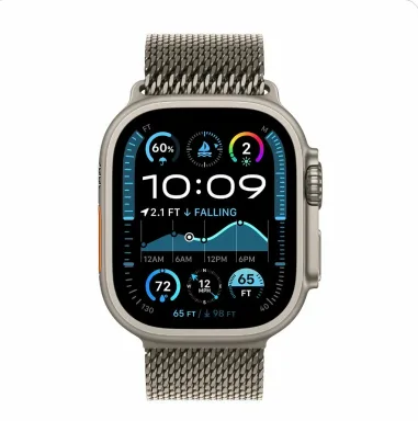 AW Ultra 3 Natural / Natural Titanium Milanese Loop (M) — фото 2