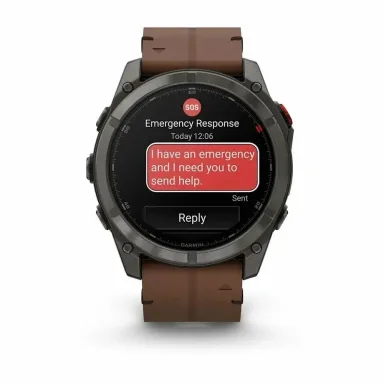 Умные часы Garmin Fenix 8 Pro 51mm AMOLED Carbon Gray Silicone + Chestnut Leather Band — фото 8