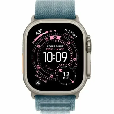 AW Ultra 3 49 mm Natural Titanium Case with S Light Blue Alpine Loop MEWK4 — фото 4