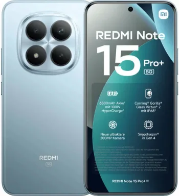 Смартфон Xiaomi Redmi Note 15 Pro Plus 5G 12/512 ГБ голубой (Blue) — фото 1