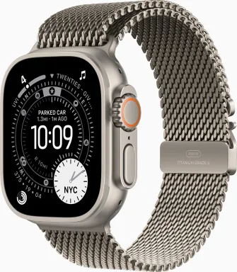 Apple Watch Ultra 3 Natural / Natural Titanium Milanese Loop (L)