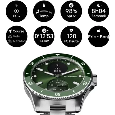 Смарт-часы Withings Scanwatch Nova 42mm, green — фото 2