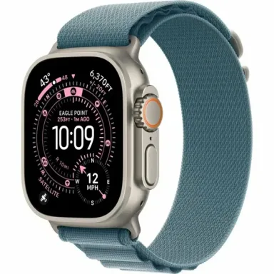 AW Ultra 3 49 mm Natural Titanium Case with S Light Blue Alpine Loop MEWK4 — фото 2