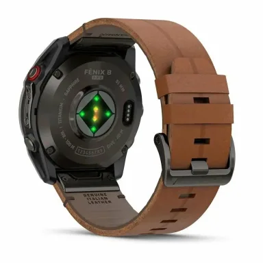 Умные часы Garmin Fenix 8 Pro 51mm AMOLED Carbon Gray Silicone + Chestnut Leather Band — фото 6