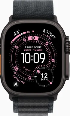 Apple Watch Ultra 3, 49мм, титановый корпус, черный, GPS, Cellular, 5G, ремешок Alpine Loop MF0V4 — фото 2