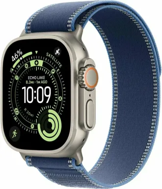 Умные часы Apple Watch Ultra 3 49 mm Natural Titanium Case with S/M Blue/Bright Blue Trail Loop MEWR4 — фото 5