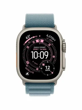 Apple Watch Ultra 3 49 мм GPS + Cellular титан Natural Blue, ремешок M/L, 64 Гб, поддержка 5G, iOS, для детей — фото 2