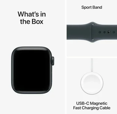 Apple Watch SE 3 44 мм Midnight с ремешком S/M, 64 ГБ, для детей, влагозащита — фото 5