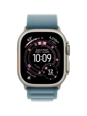AW Ultra 3 49 mm Natural Titanium Case with S Light Blue Alpine Loop MEWK4 — фото 6