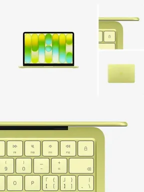 Ноутбук Apple MacBook Neo 13" (A18 Pro, 6C СPU/5С GPU, 2026), 8 ГБ, 256 ГБ SSD, Желтый цитрус (Citrus) — фото 4