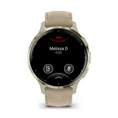 Garmin Venu 3S Soft Gold French Gray Silicone + Leather Band — фото 2