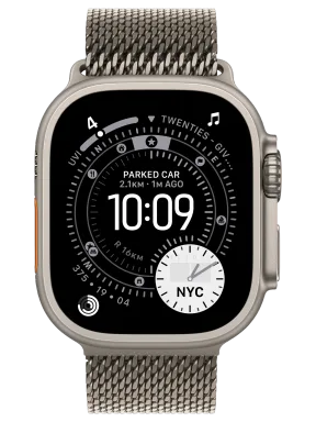 AW Ultra 3 Natural / Natural Titanium Milanese Loop (S) — фото 2