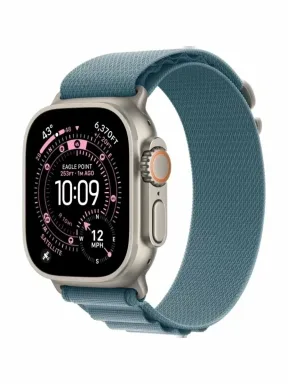 Apple Watch Ultra 3 49 мм GPS + Cellular титан Natural Blue, ремешок M/L, 64 Гб, поддержка 5G, iOS, для детей — фото 1