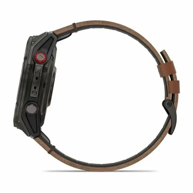 Умные часы Garmin Fenix 8 Pro 51mm AMOLED Carbon Gray Silicone + Chestnut Leather Band — фото 7